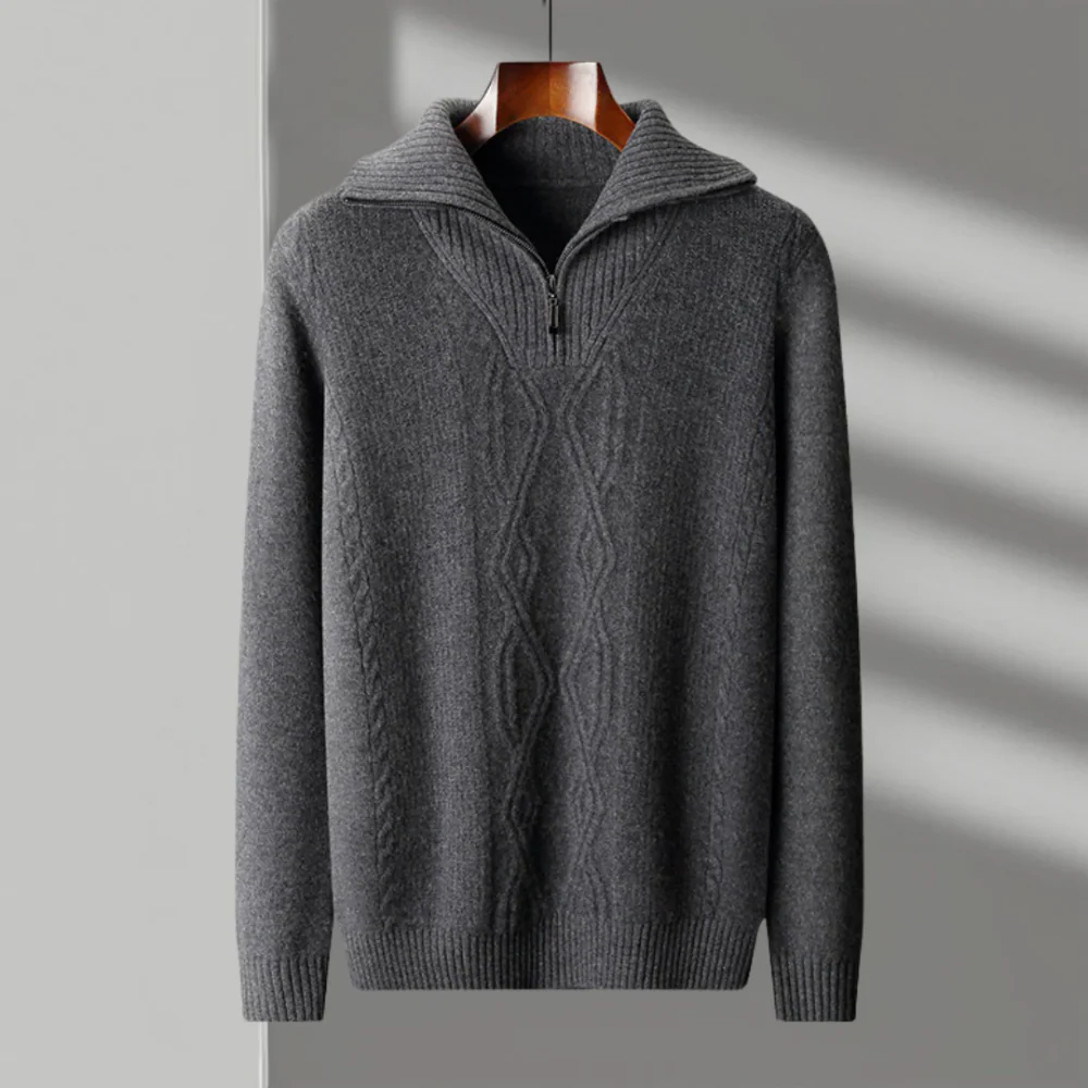 Quinn | Taranto Merino Wool Zip Sweater - Image 5