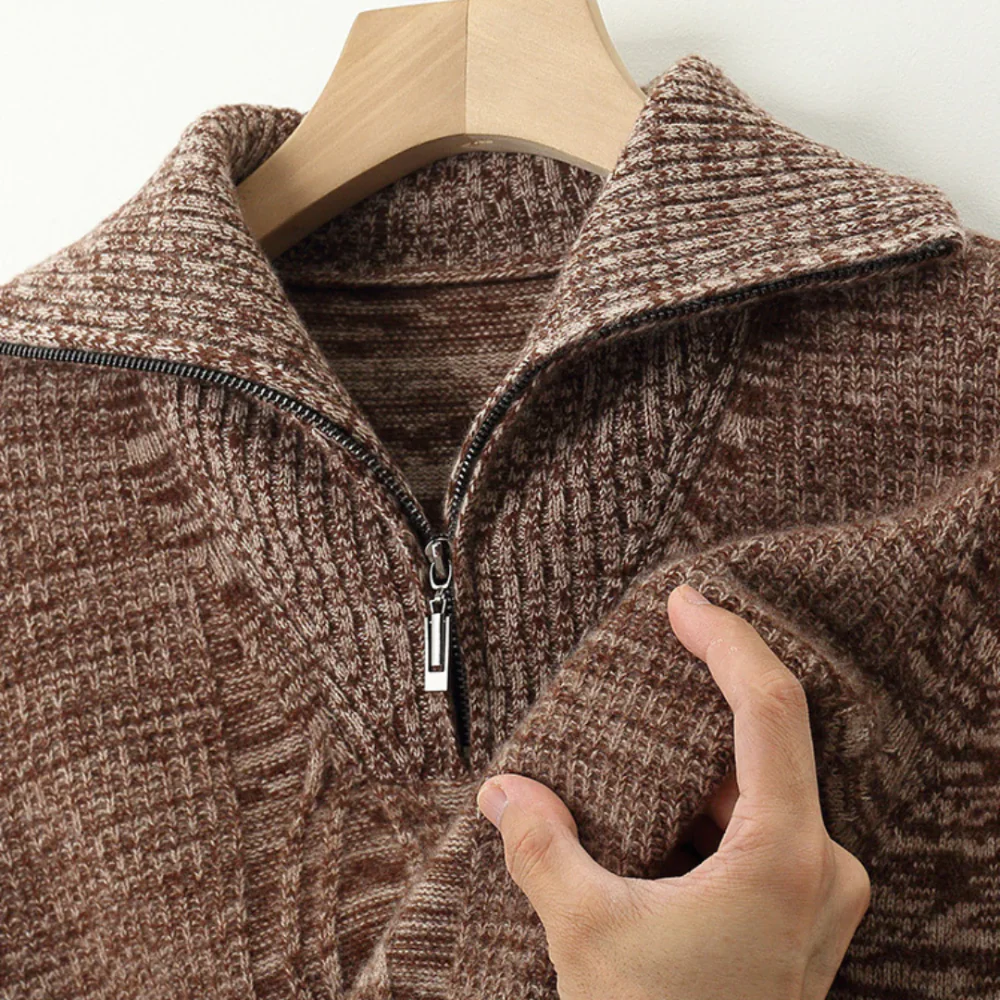 Quinn | Taranto Merino Wool Zip Sweater - Image 7