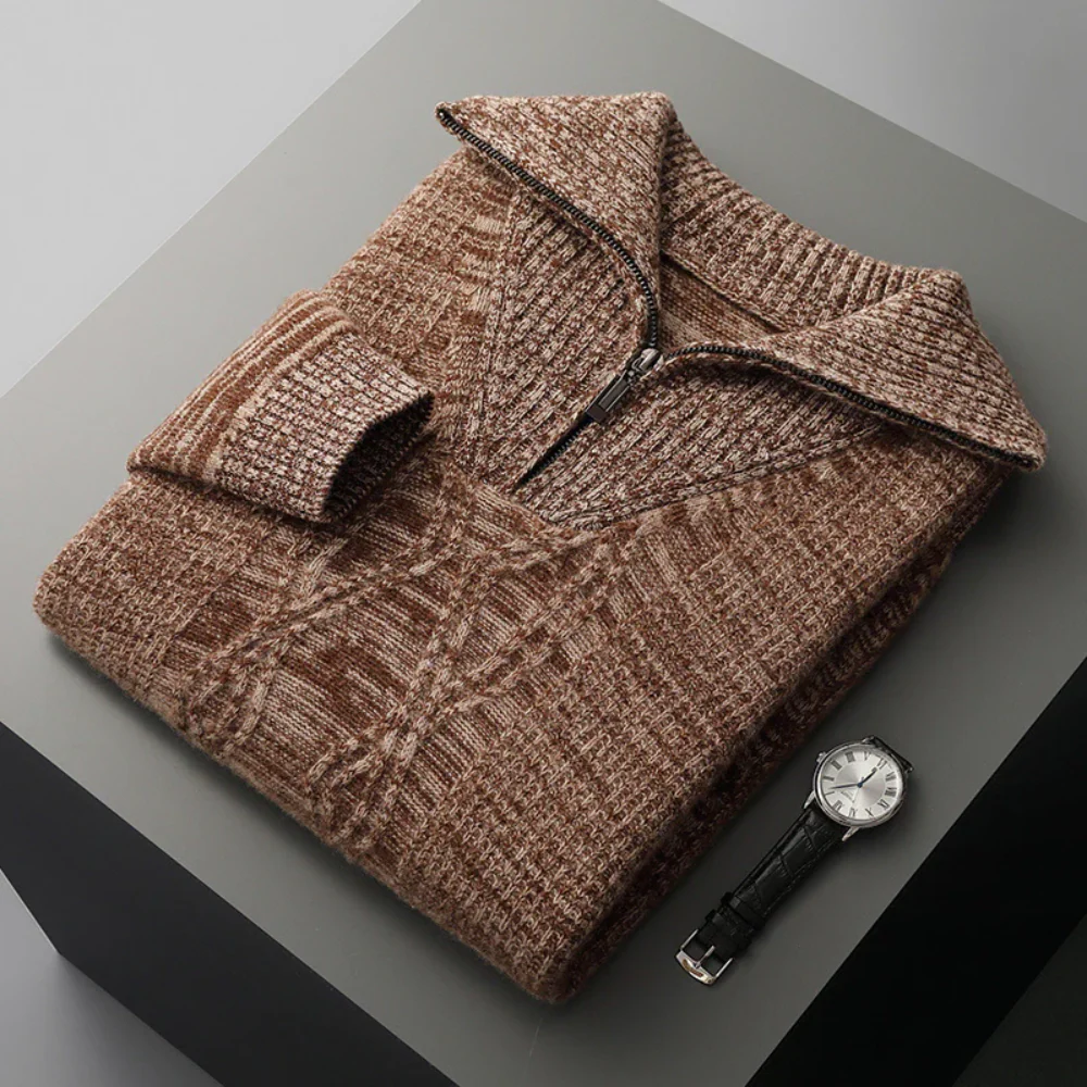 Quinn | Taranto Merino Wool Zip Sweater - Image 8