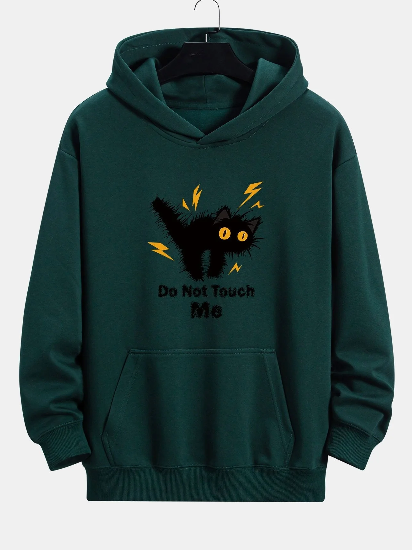 Quintín® | Angry Cat Print Relax Fit Hoodie - Image 8