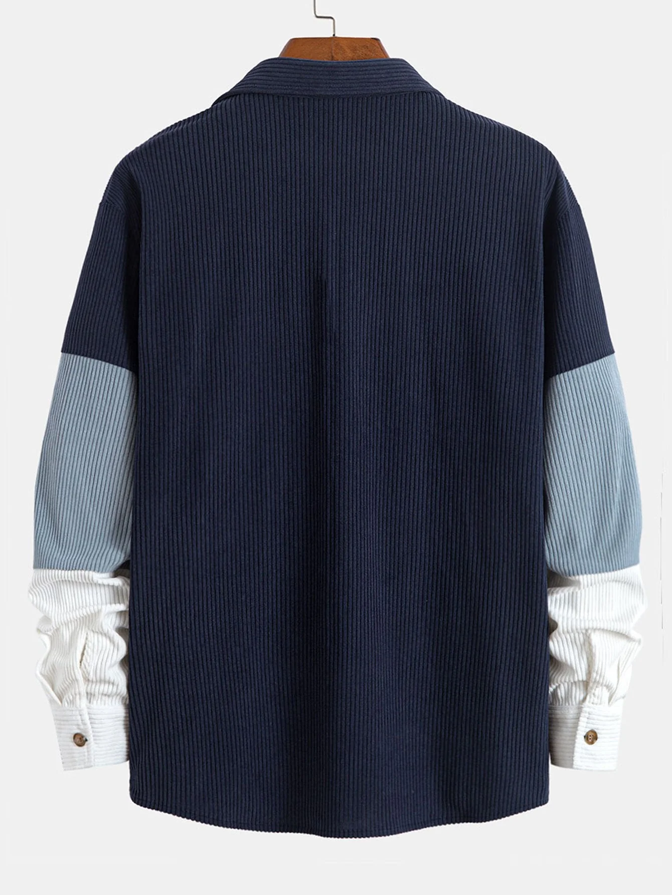 Rafael® | Color Block Corduroy Shirt With Pockets - Image 2