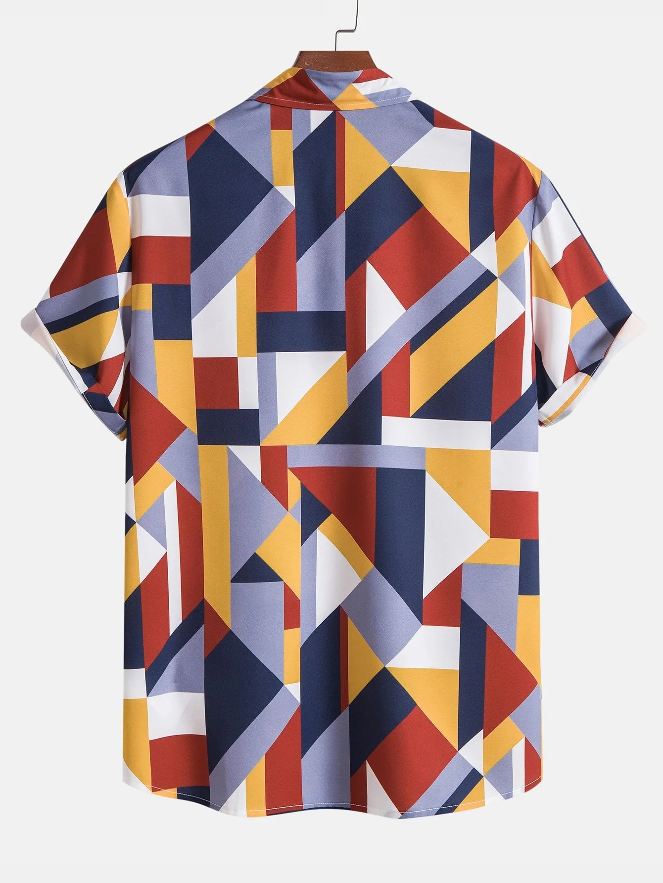 Rafael® | Geometric Print Button Up Shirt - Image 2