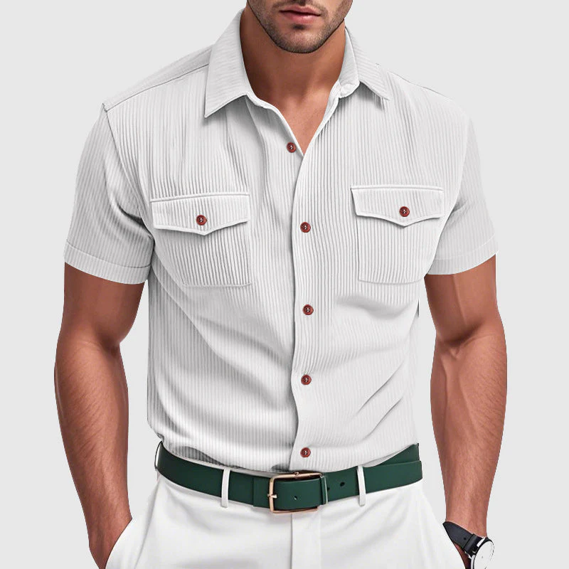 Rafael | Elegant Corduroy Men's Shirt - Image 4