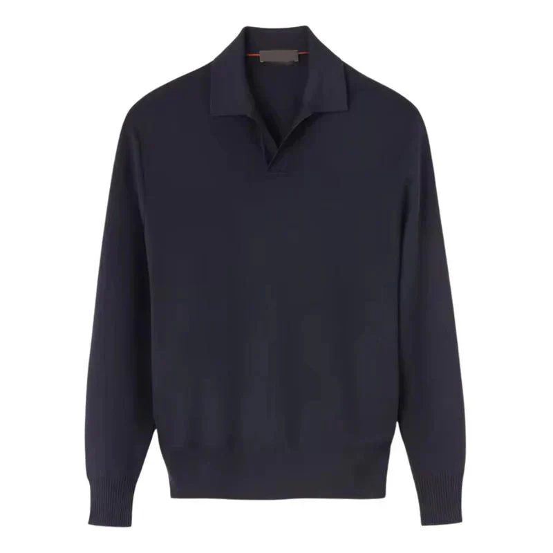 Ramsés® | Men’s Knitted Long Sleeve Polo Shirt – Soft Casual Autumn Sweater - Image 3