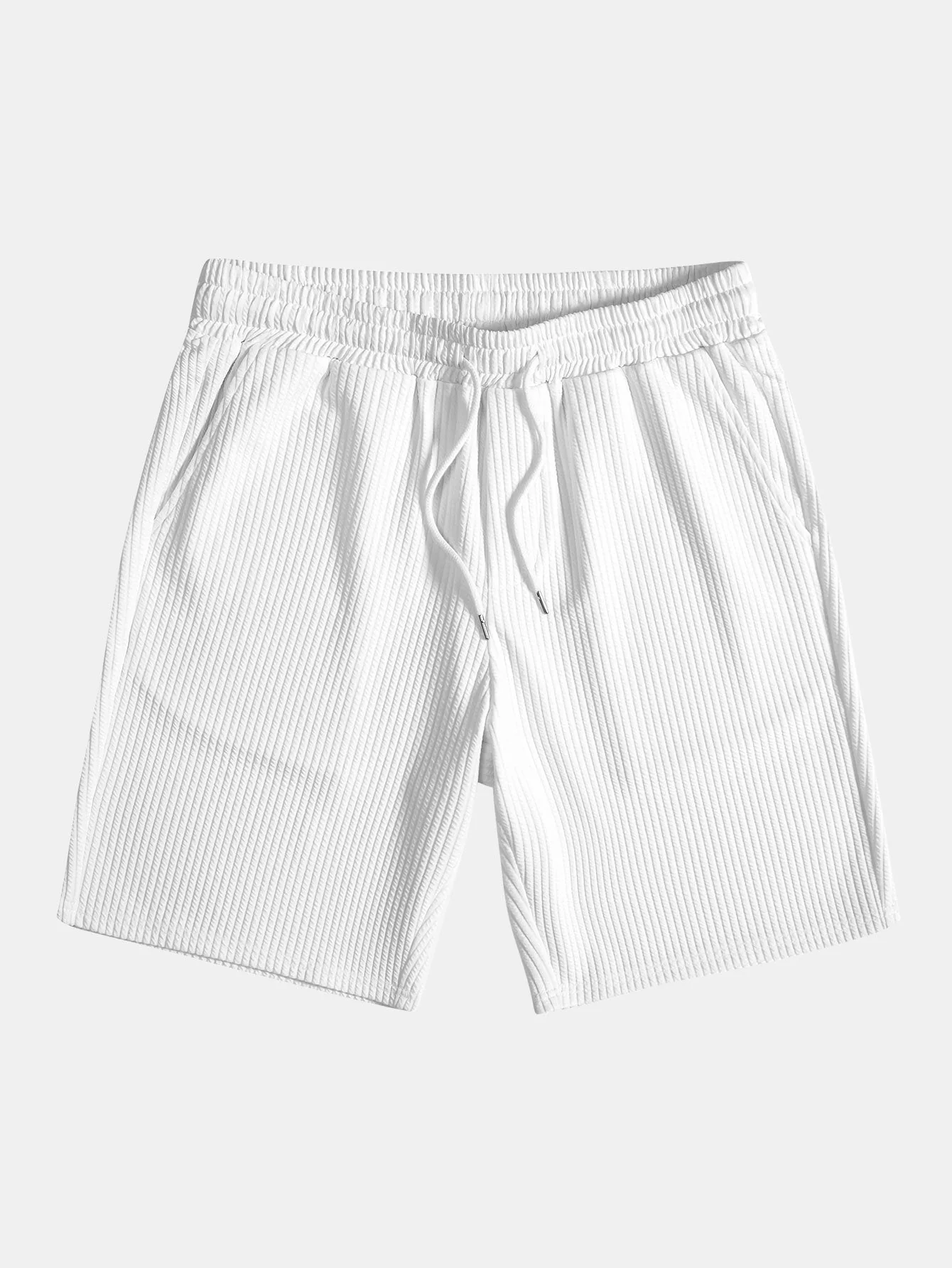 Randy® | Muscle Fit Ribbed Stand Collar Shirt & Shorts - Image 20