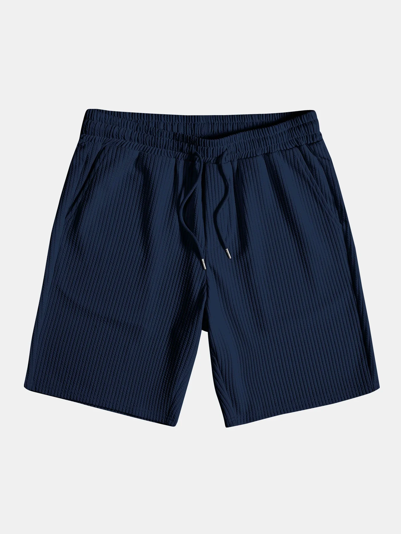 Randy® | Muscle Fit Ribbed Stand Collar Shirt & Shorts - Image 21