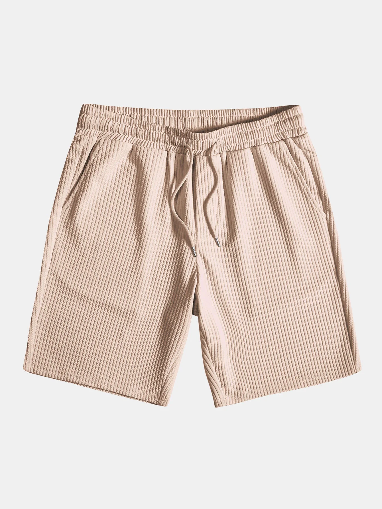 Randy® | Muscle Fit Ribbed Stand Collar Shirt & Shorts - Image 23