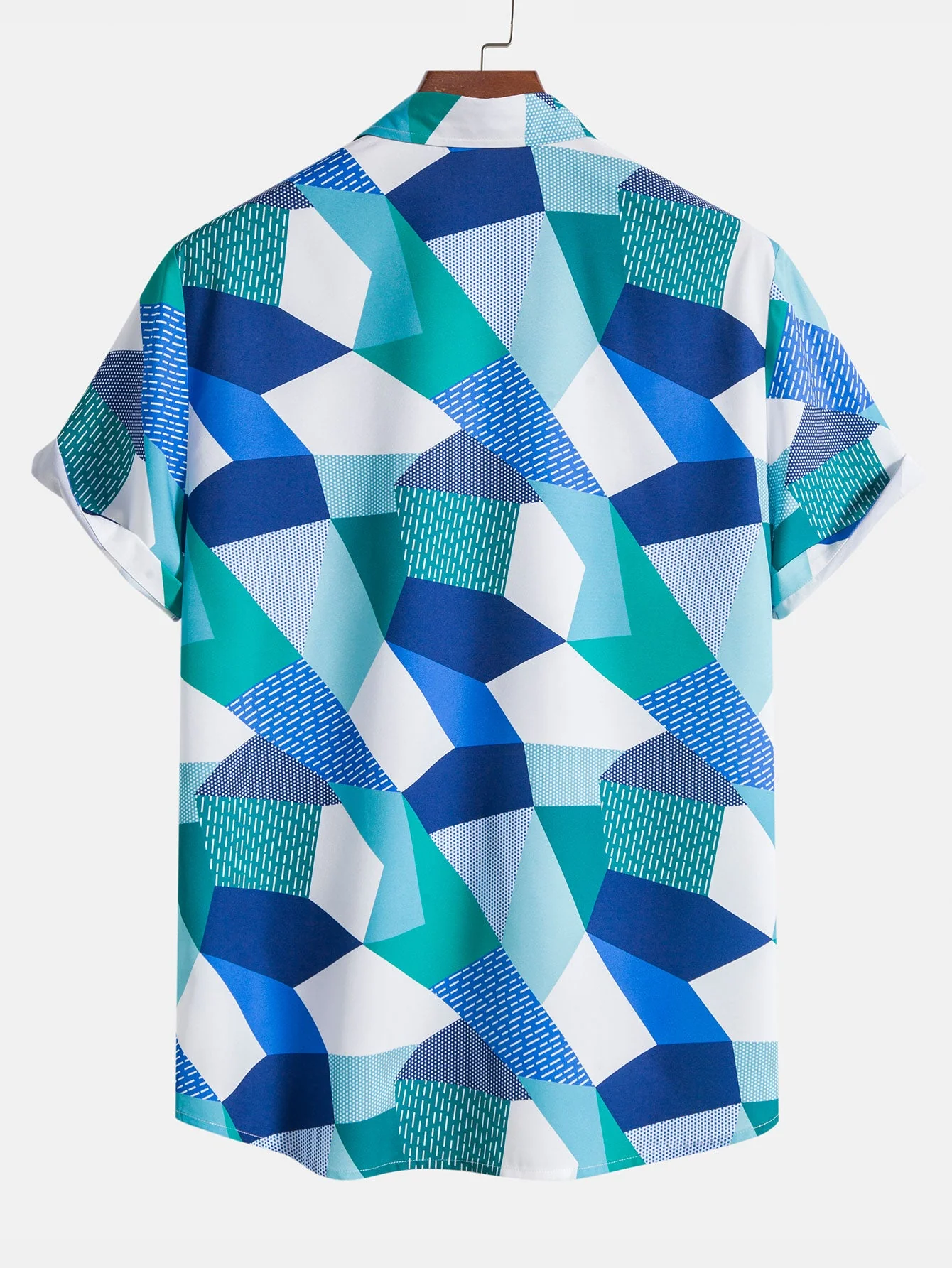 Raúl® | Color Block Geometric Print Shirt & Swim Shorts - Image 6