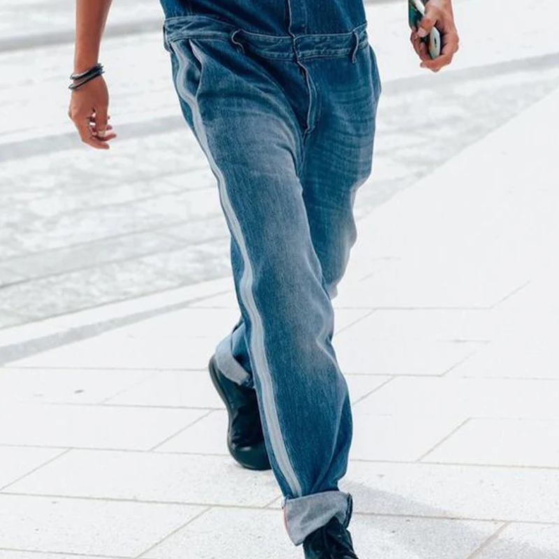 Raul | Men'S Spring And Autumn Long Sleeve Long Pants Denim Jumpsuit - Image 3