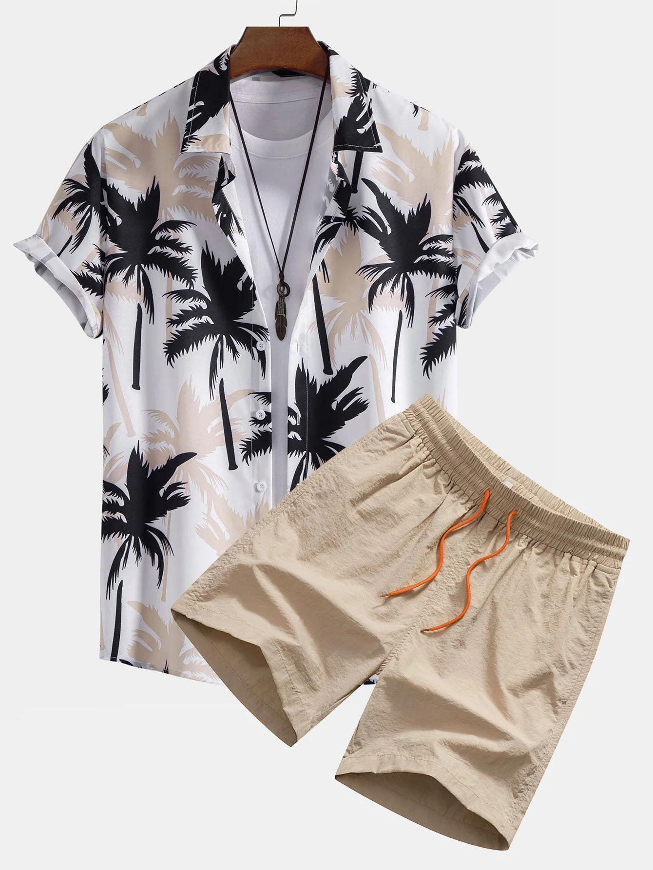 Ray® | Palm Tree Print Button Up Shirt & Swim Shorts - Image 4