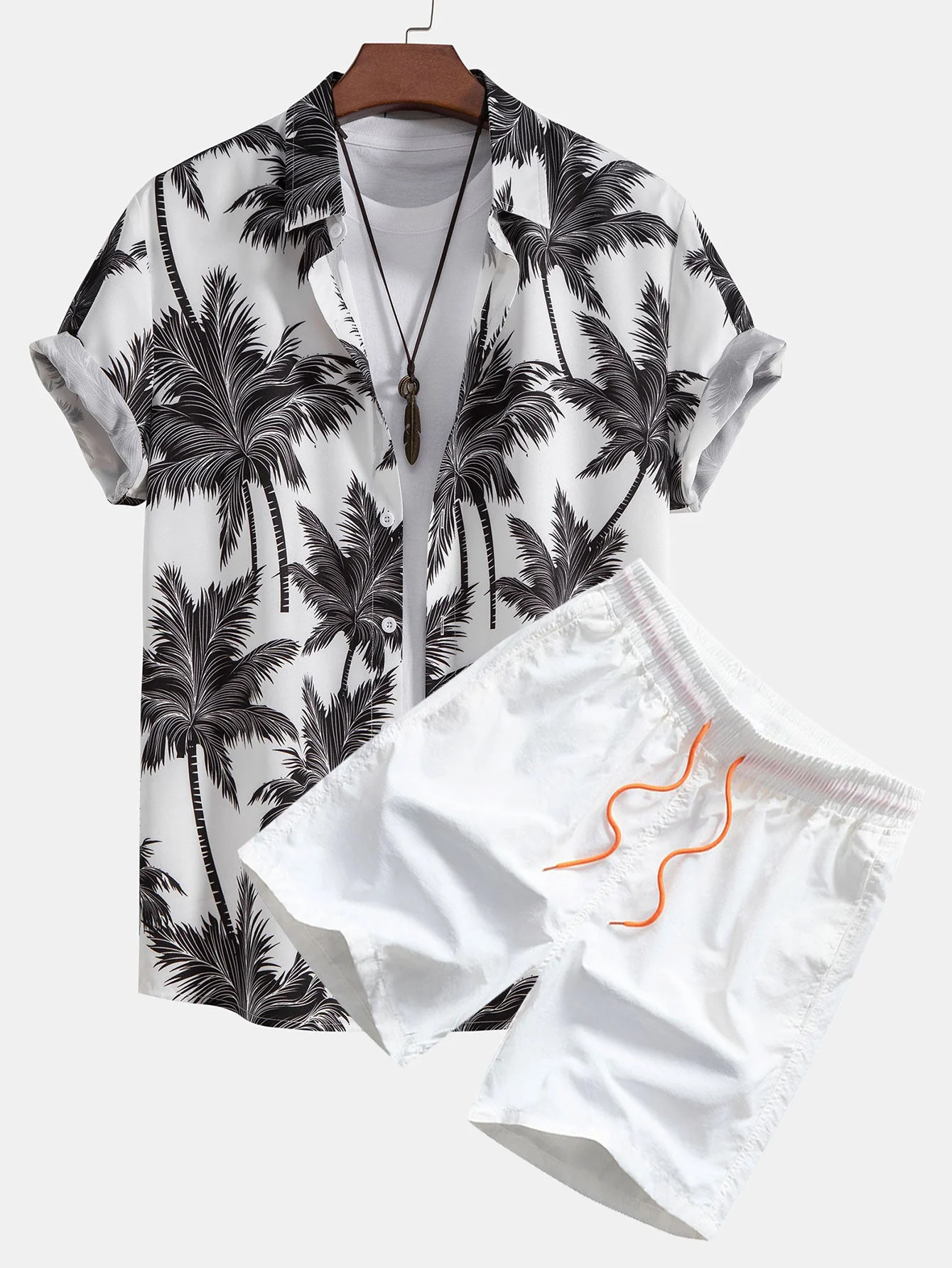 Reed® | Palm Tree Print Button Up Shirt & Swim Short - Image 4