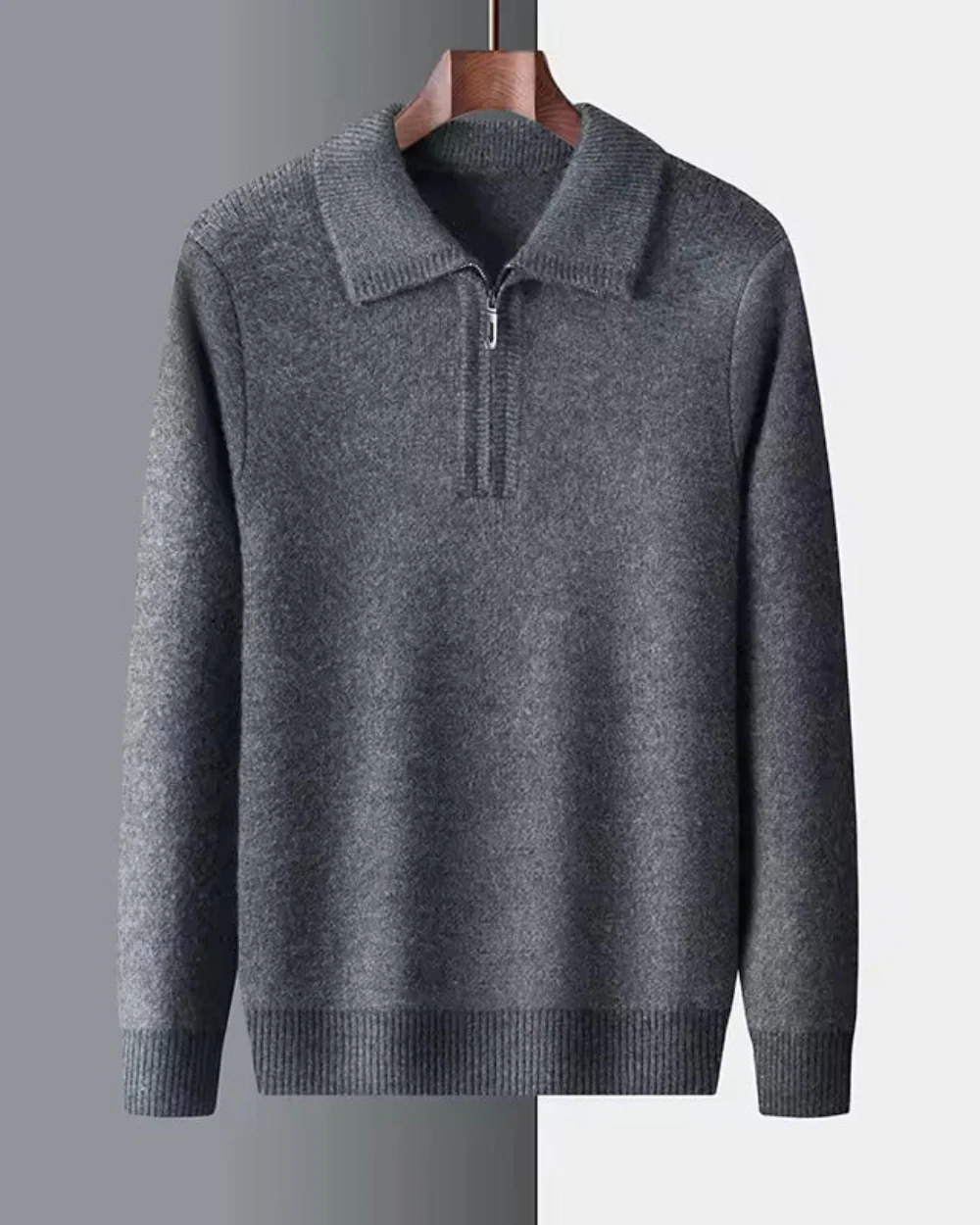 Remi | Gstaad Cashmere Quarter Zip Sweater - Image 2