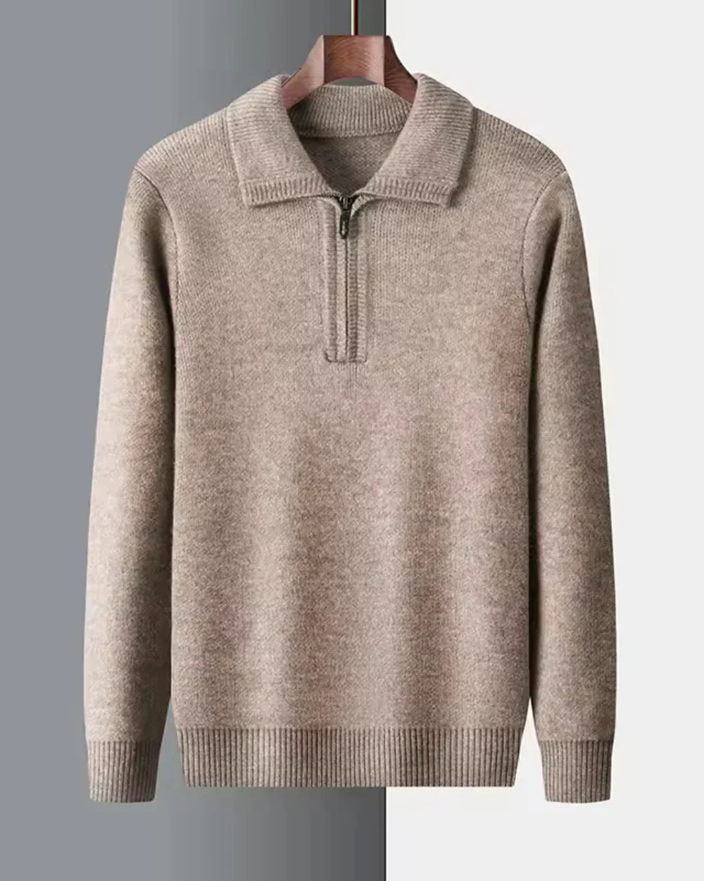 Remi | Gstaad Cashmere Quarter Zip Sweater - Image 5