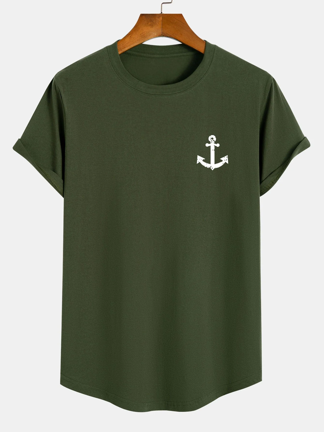 René® | Print Cotton Arc Hem T-Shirt - Image 4