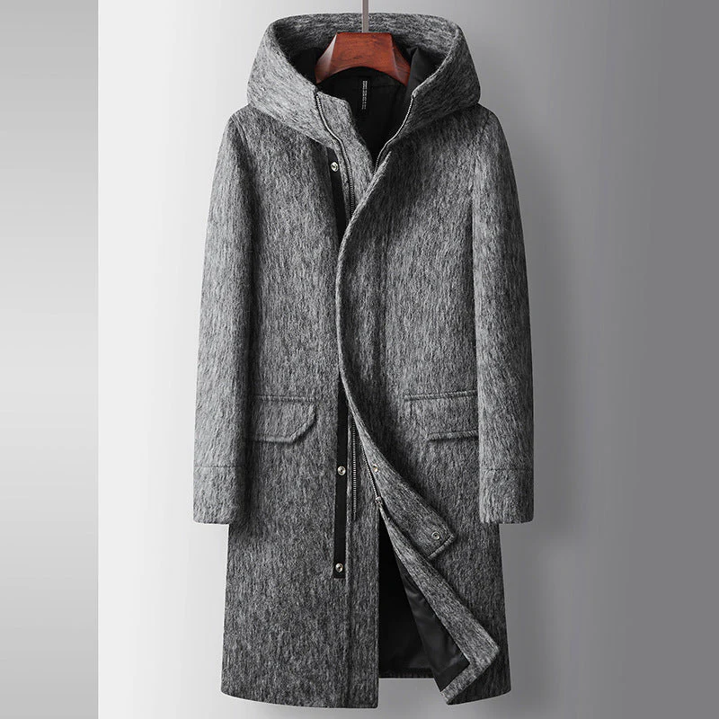 Renzo® | HOODED WOOL COAT - Image 2