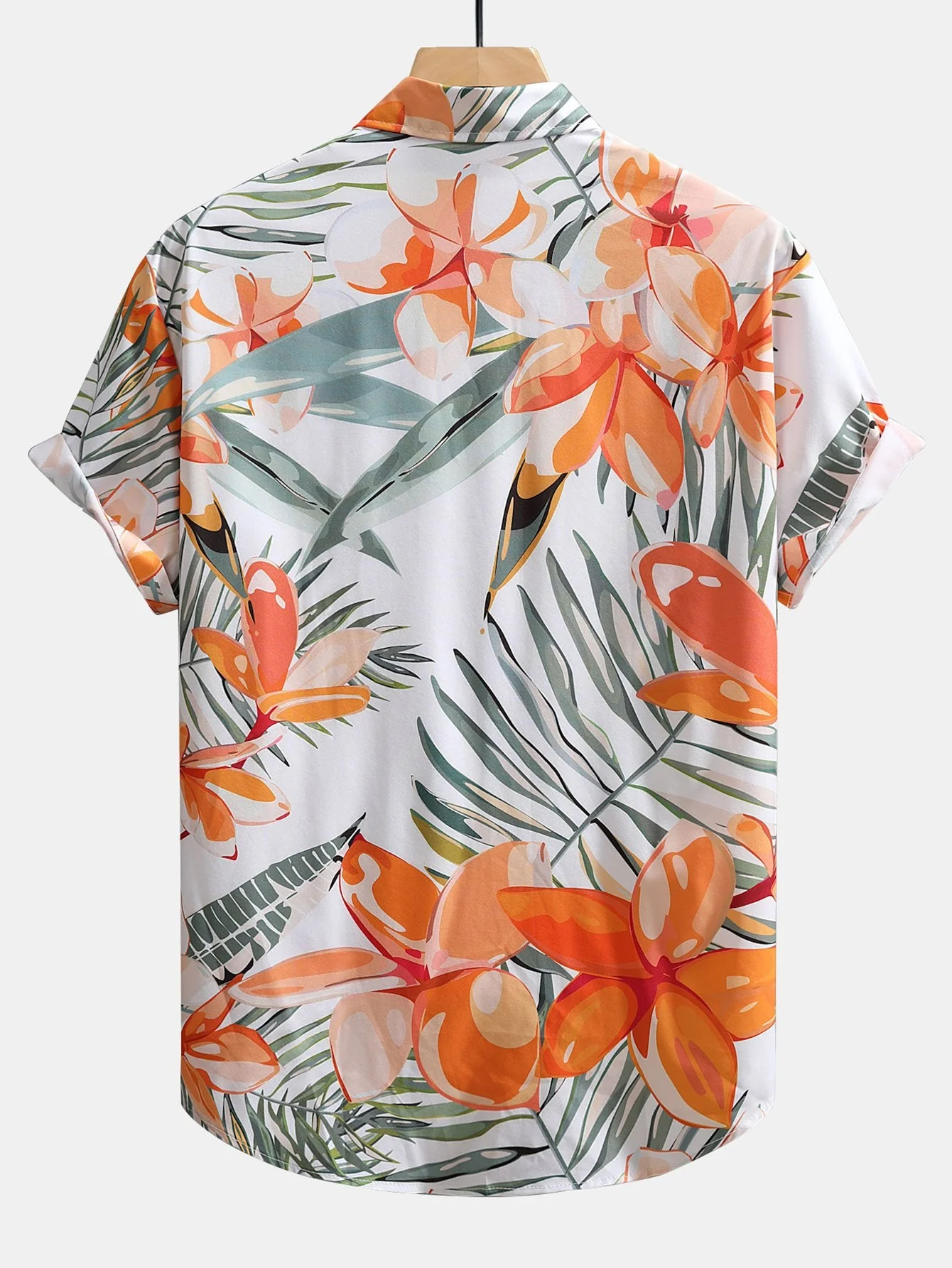 Rex® | Flower Plants Print Button Up Shirt & Swim Shorts - Image 9
