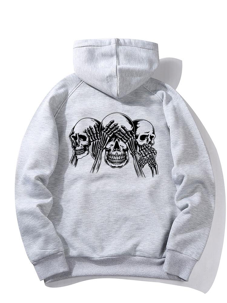 Rex | Three Wise Skulls Back Print Hoodie - Image 3