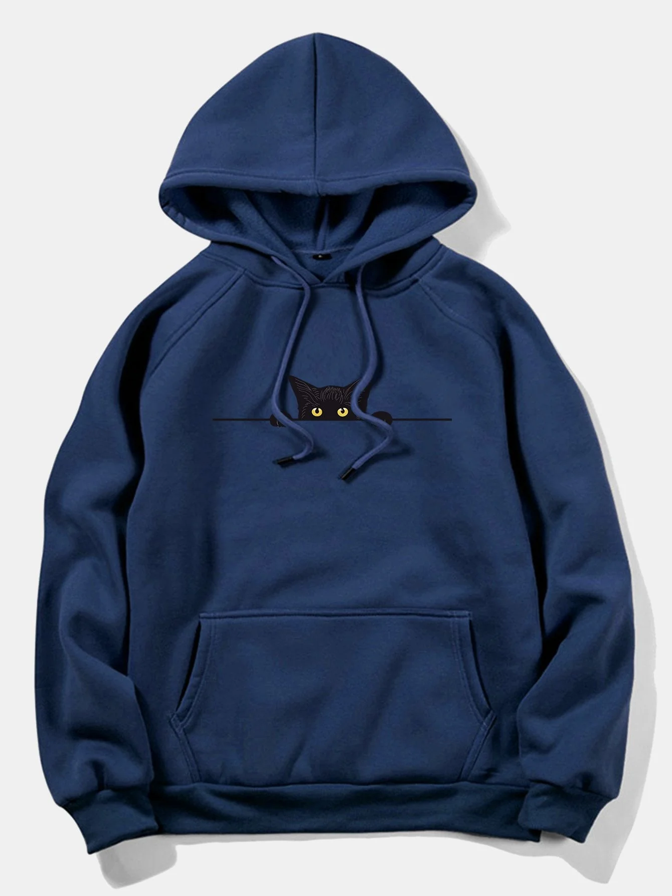 Reyes | Black Cat Print Hoodie - Image 10