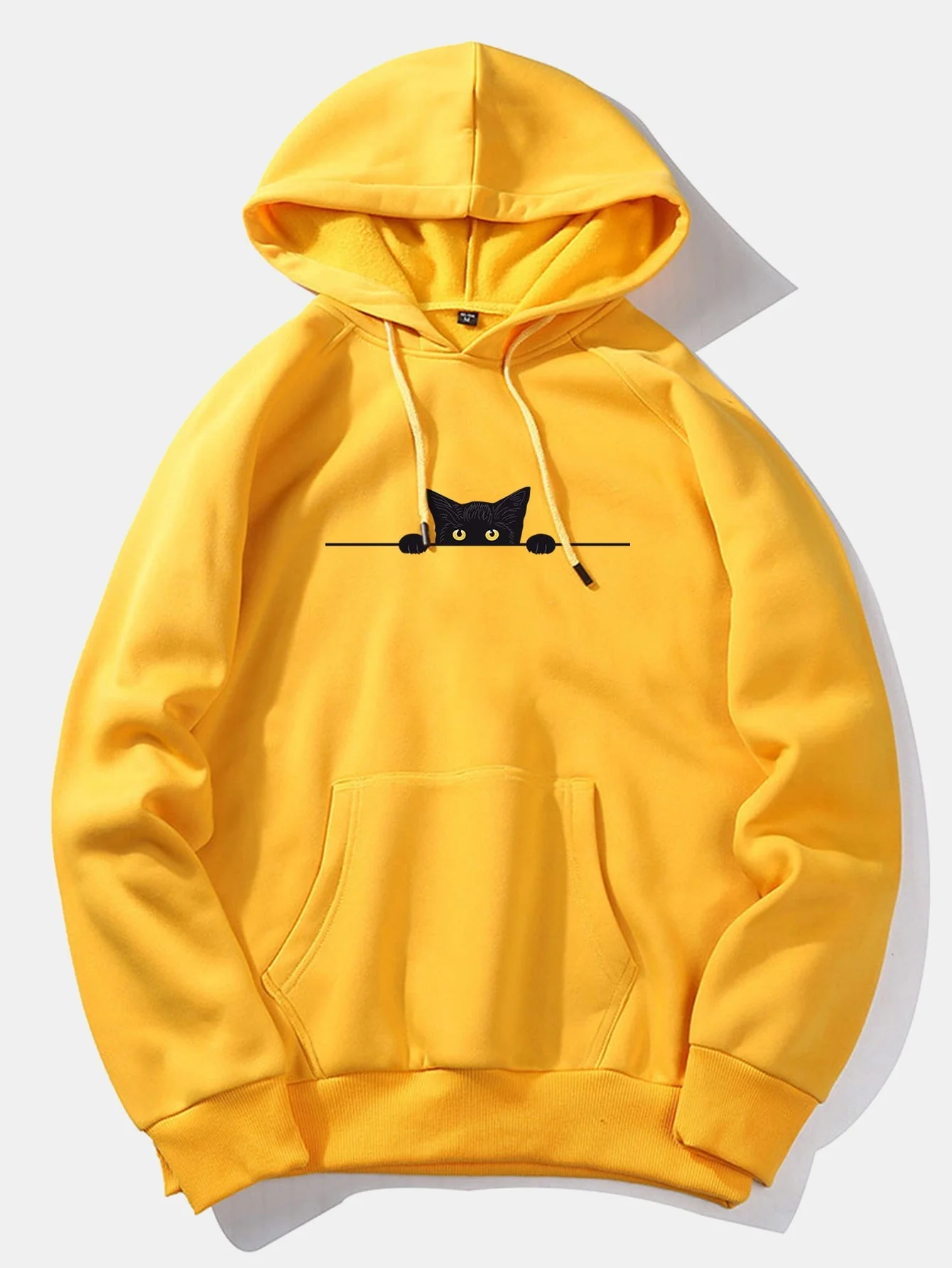 Reyes | Black Cat Print Hoodie - Image 2