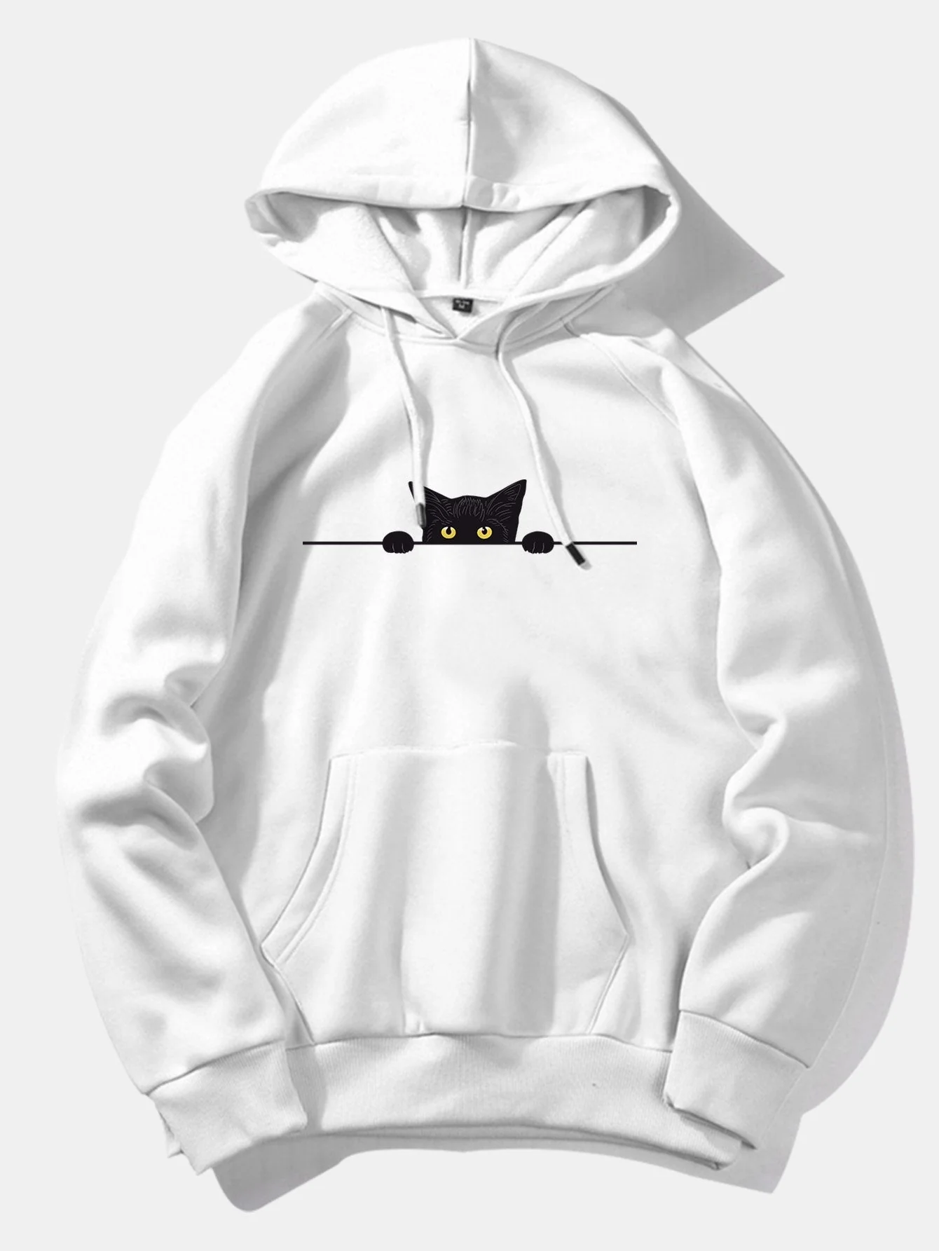 Reyes | Black Cat Print Hoodie - Image 7