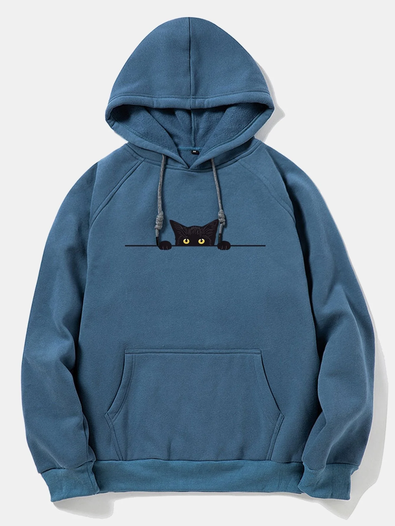 Reyes | Black Cat Print Hoodie - Image 8