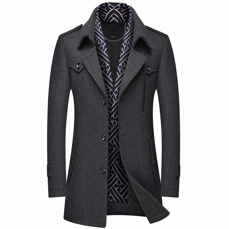 Reyes | Elegant men's wool coat for business and formal occasions - Image 6