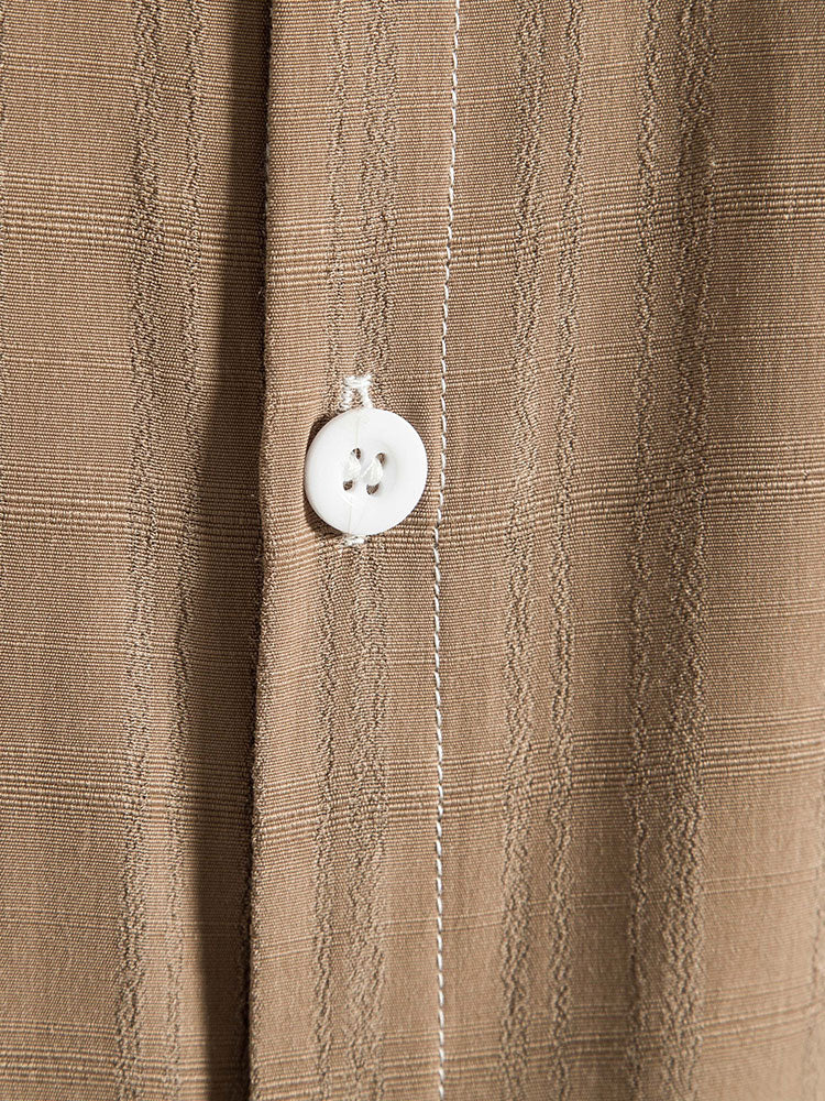 Ricardo® | Textured Fabric Stand Collar Shirt - Image 4