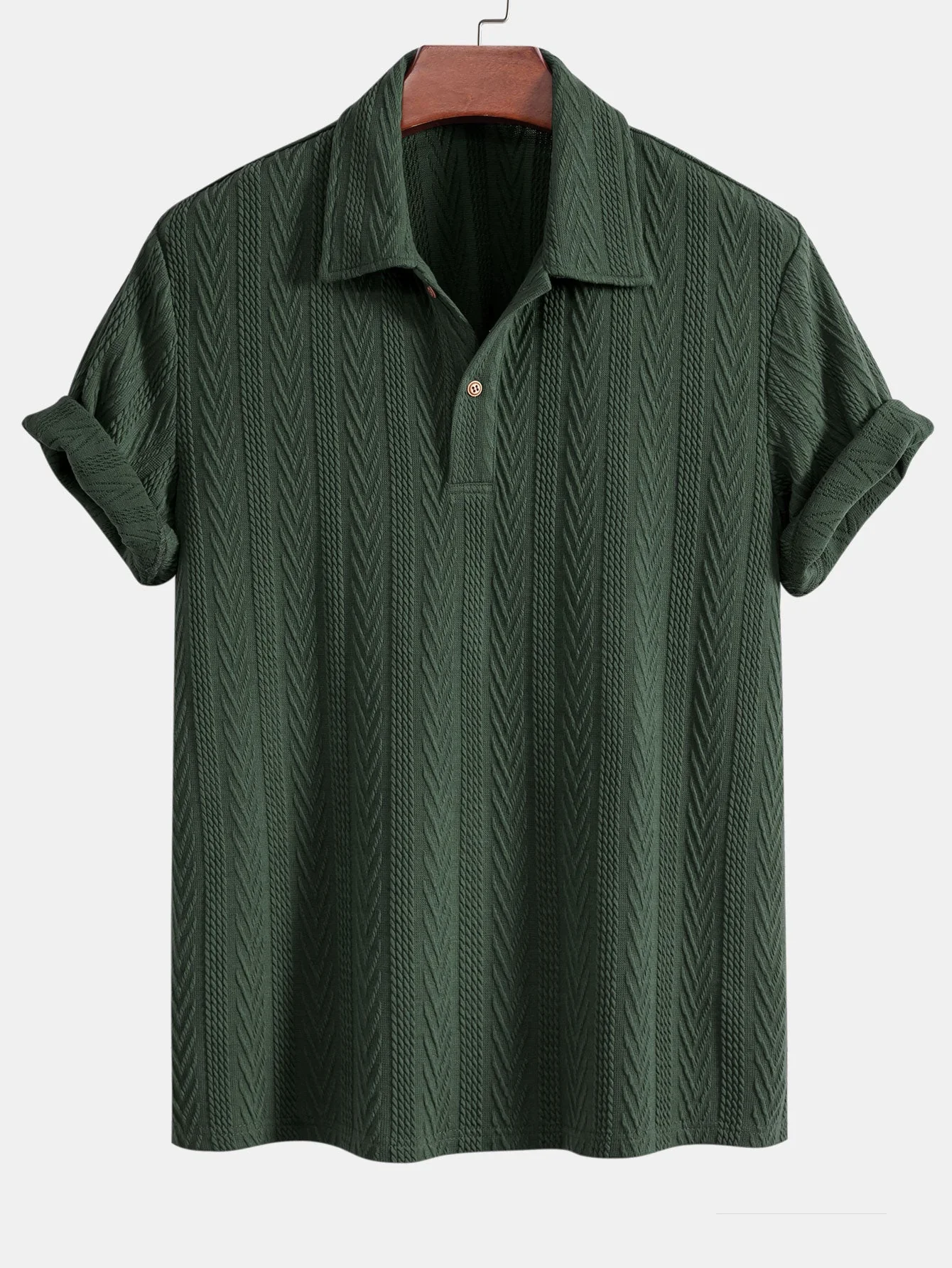 Richard® | Geometric Jacquard Knitted Polo - Image 8