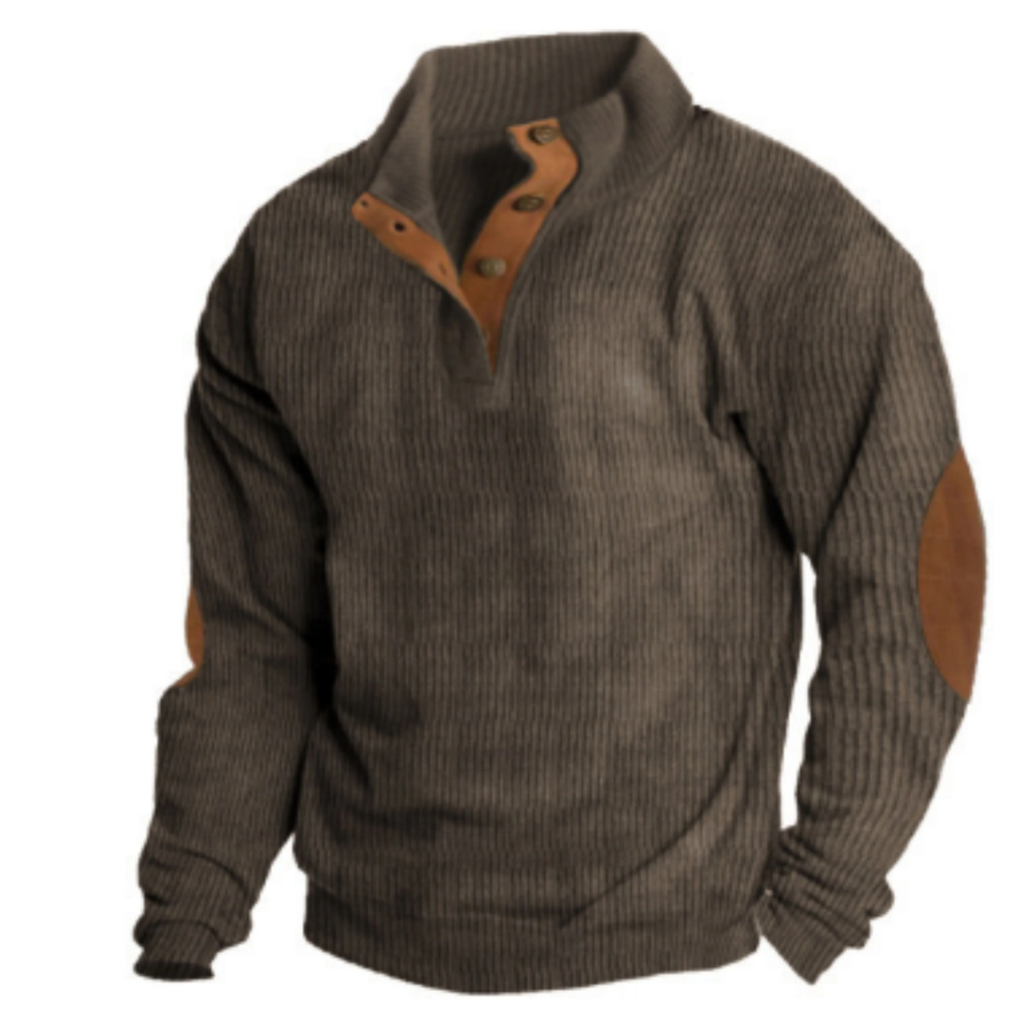Richard® | Men's ribbed sweater collar with buttons - Image 3