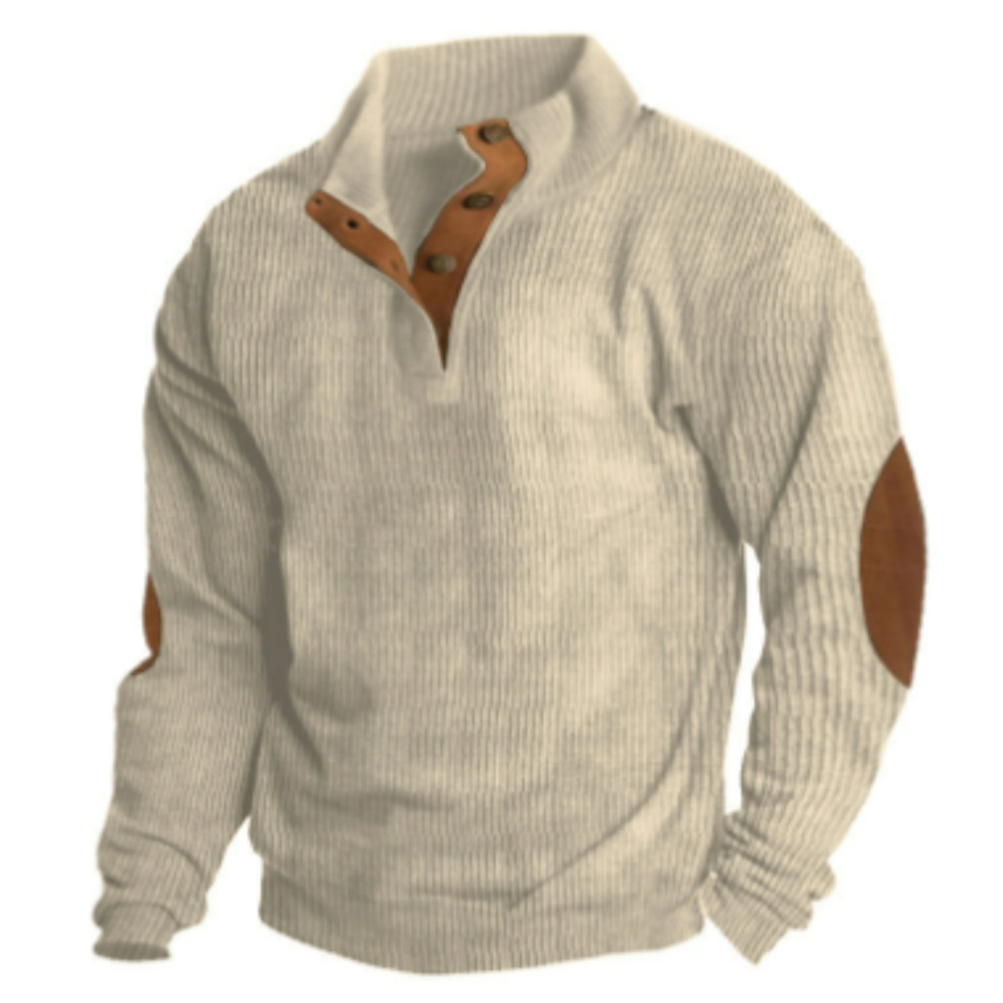 Richard® | Men's ribbed sweater collar with buttons - Image 4
