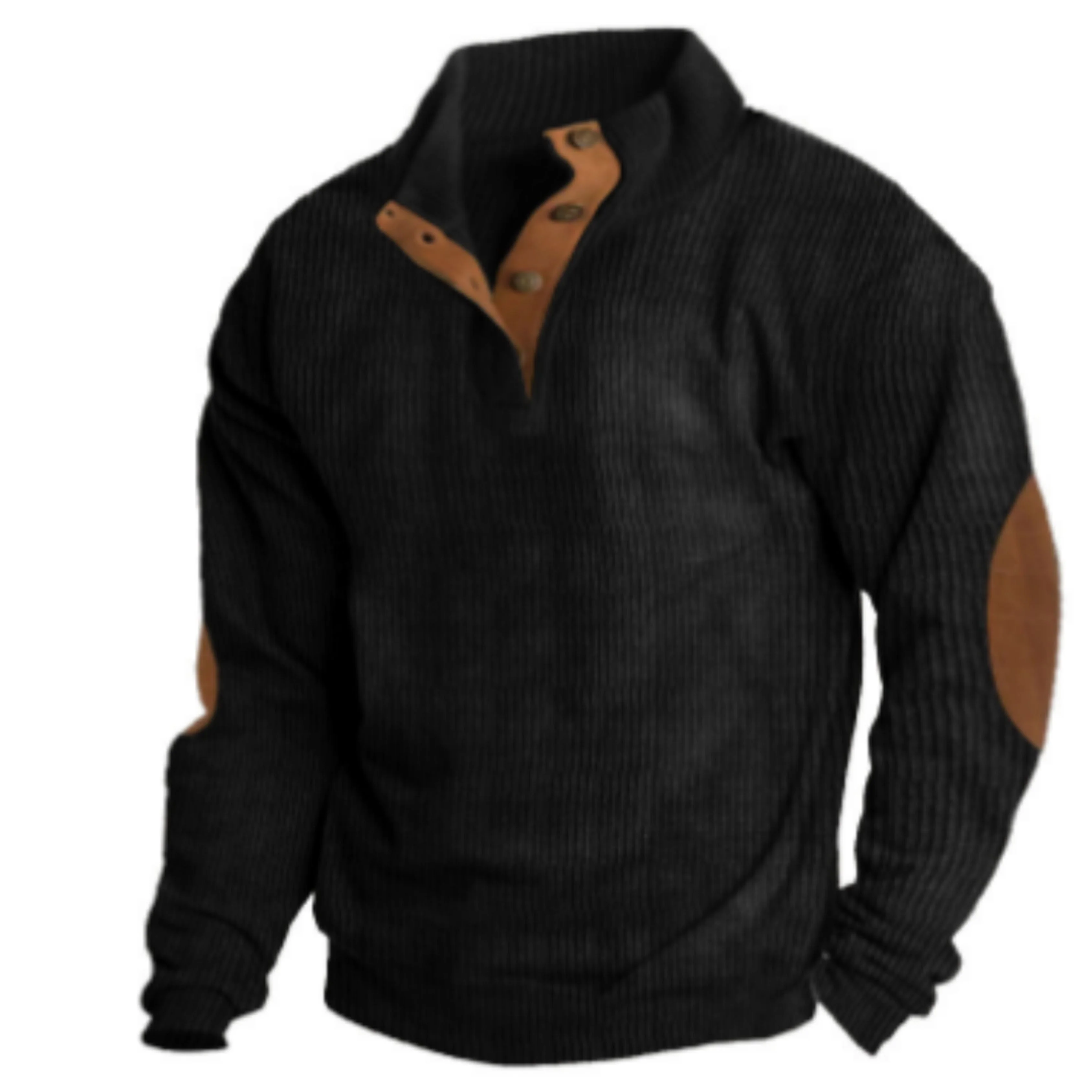 Richard® | Men's ribbed sweater collar with buttons - Image 5