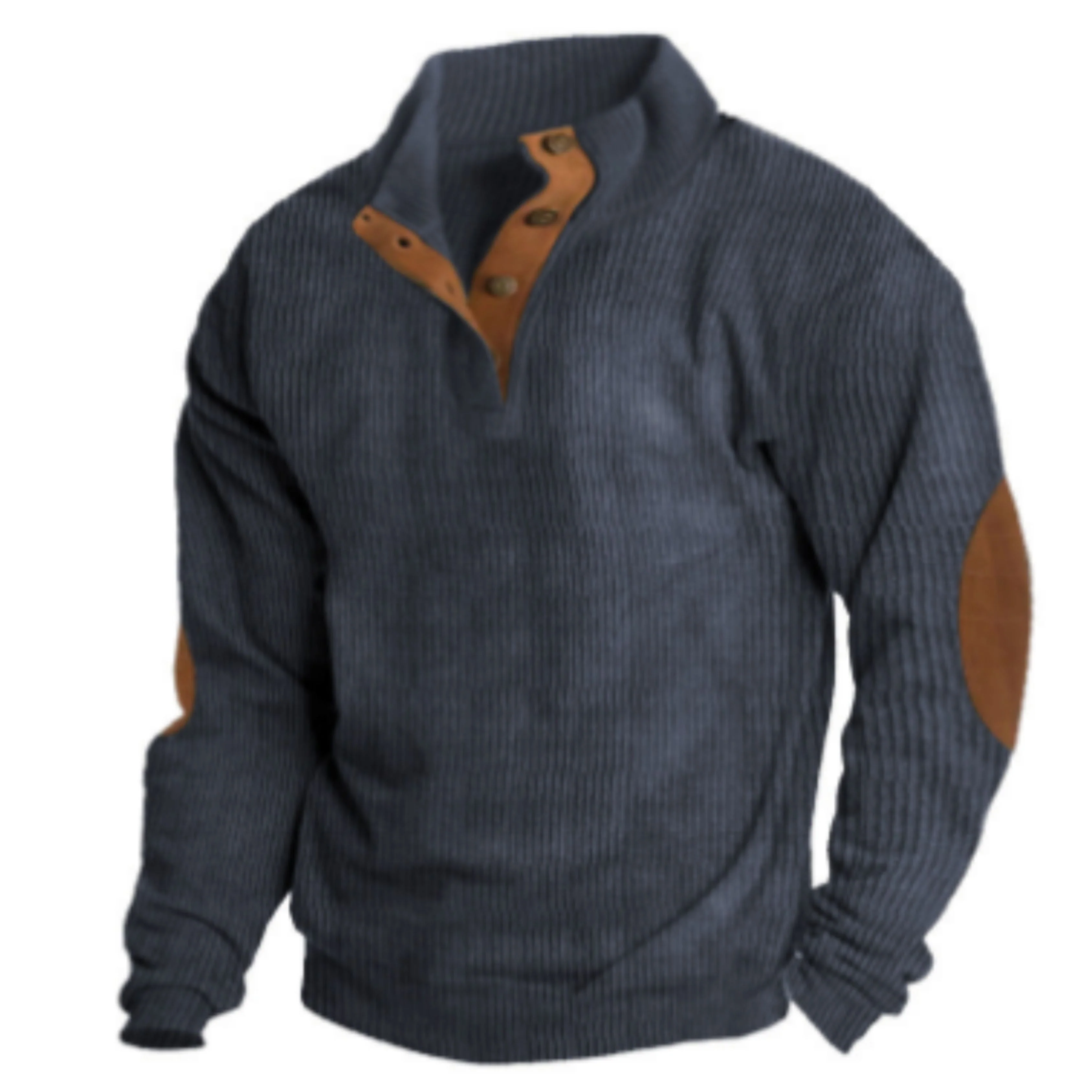 Richard® | Men's ribbed sweater collar with buttons - Image 6