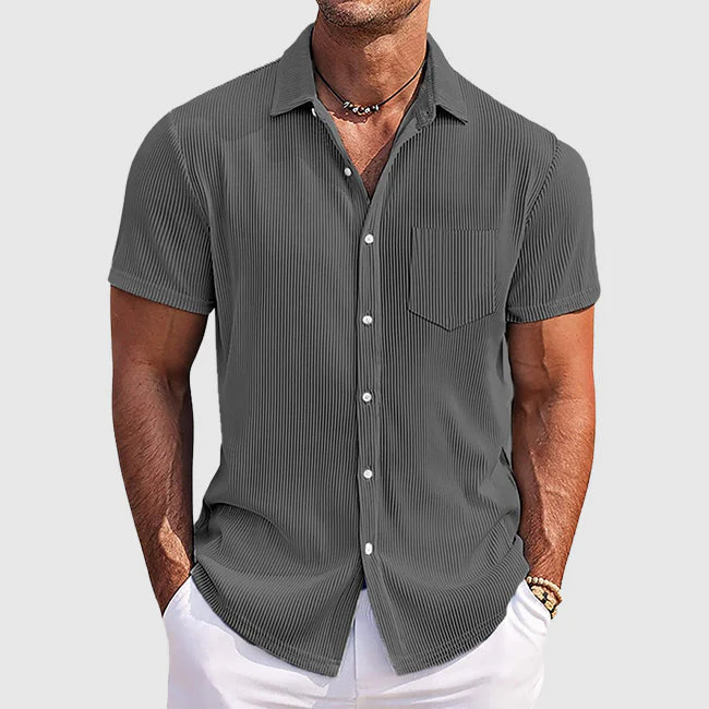 Richard | Elegant Striped Summer Shirt - Image 4