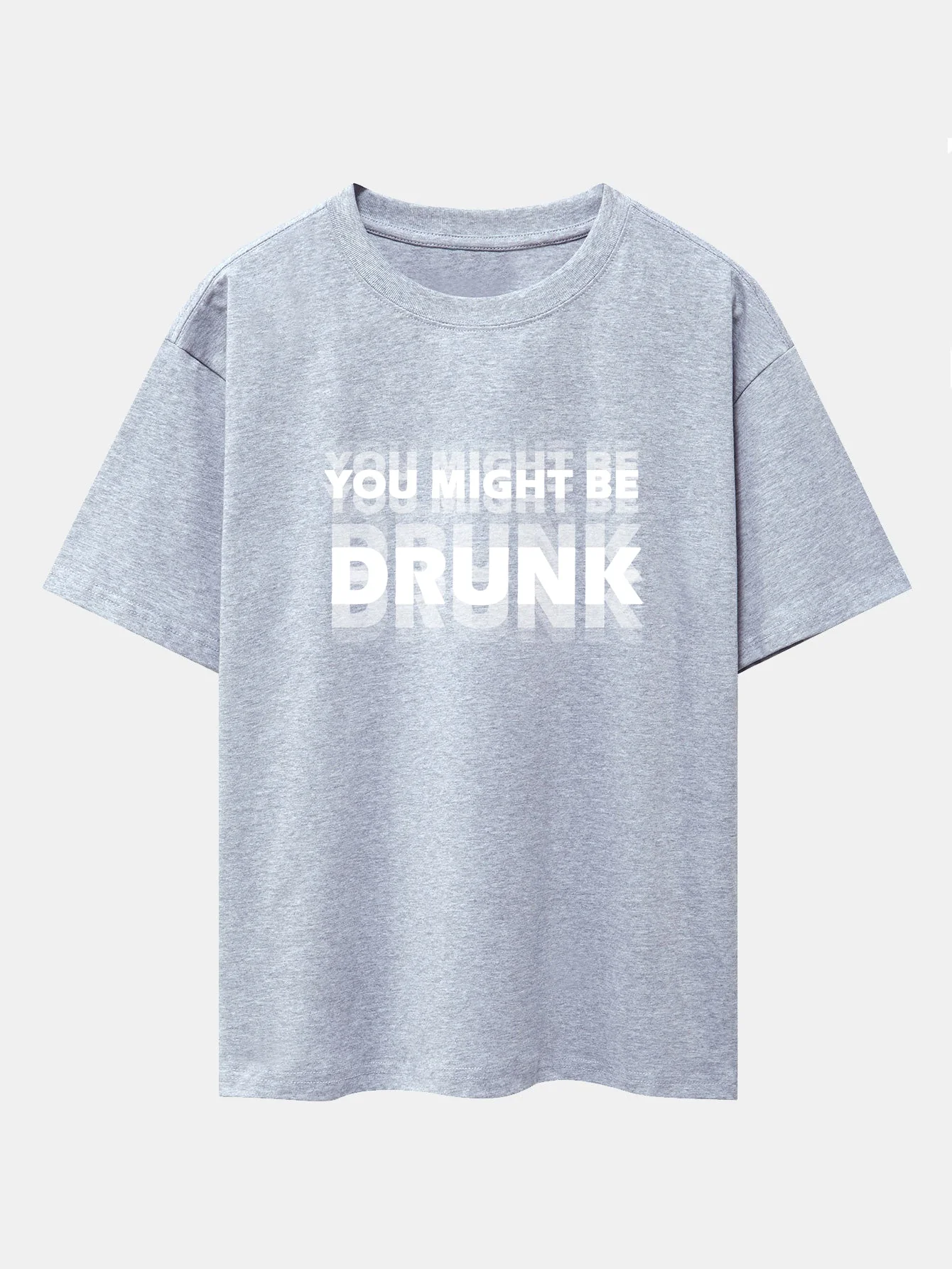 Ricky® | You Might Be Drunk Print Drop Shoulder Oversize T-Shirt - Image 13