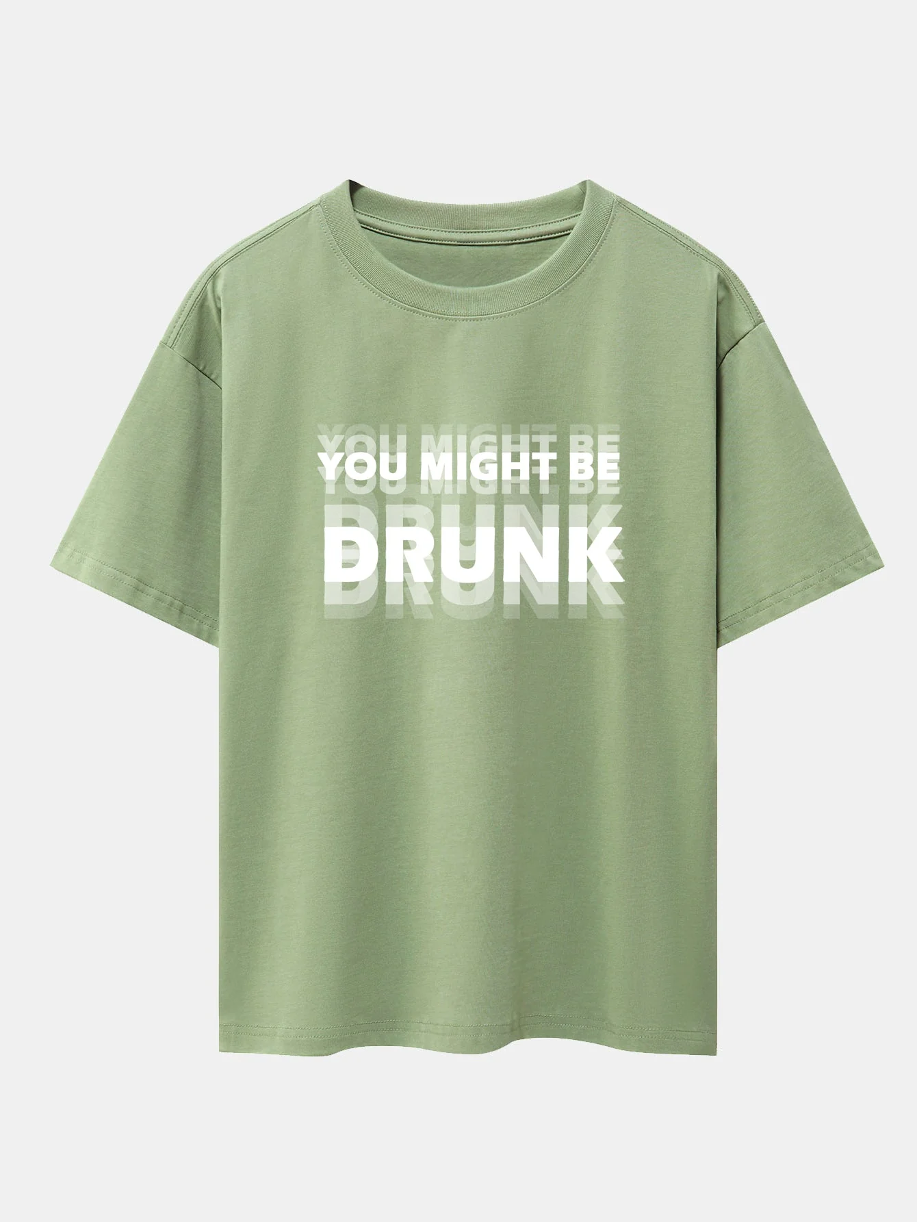Ricky® | You Might Be Drunk Print Drop Shoulder Oversize T-Shirt - Image 5