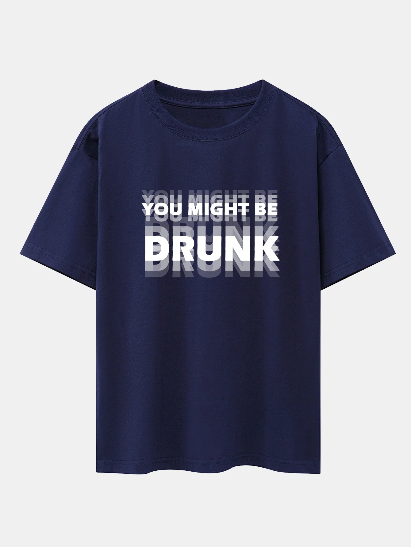 Ricky® | You Might Be Drunk Print Drop Shoulder Oversize T-Shirt - Image 6