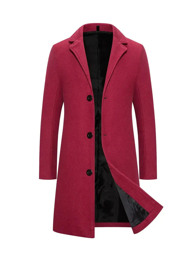 Ringo | Elegant long wool coat for men - Image 3