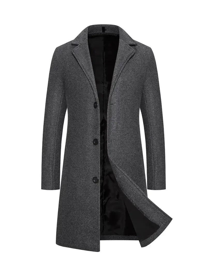 Ringo | Elegant long wool coat for men - Image 4
