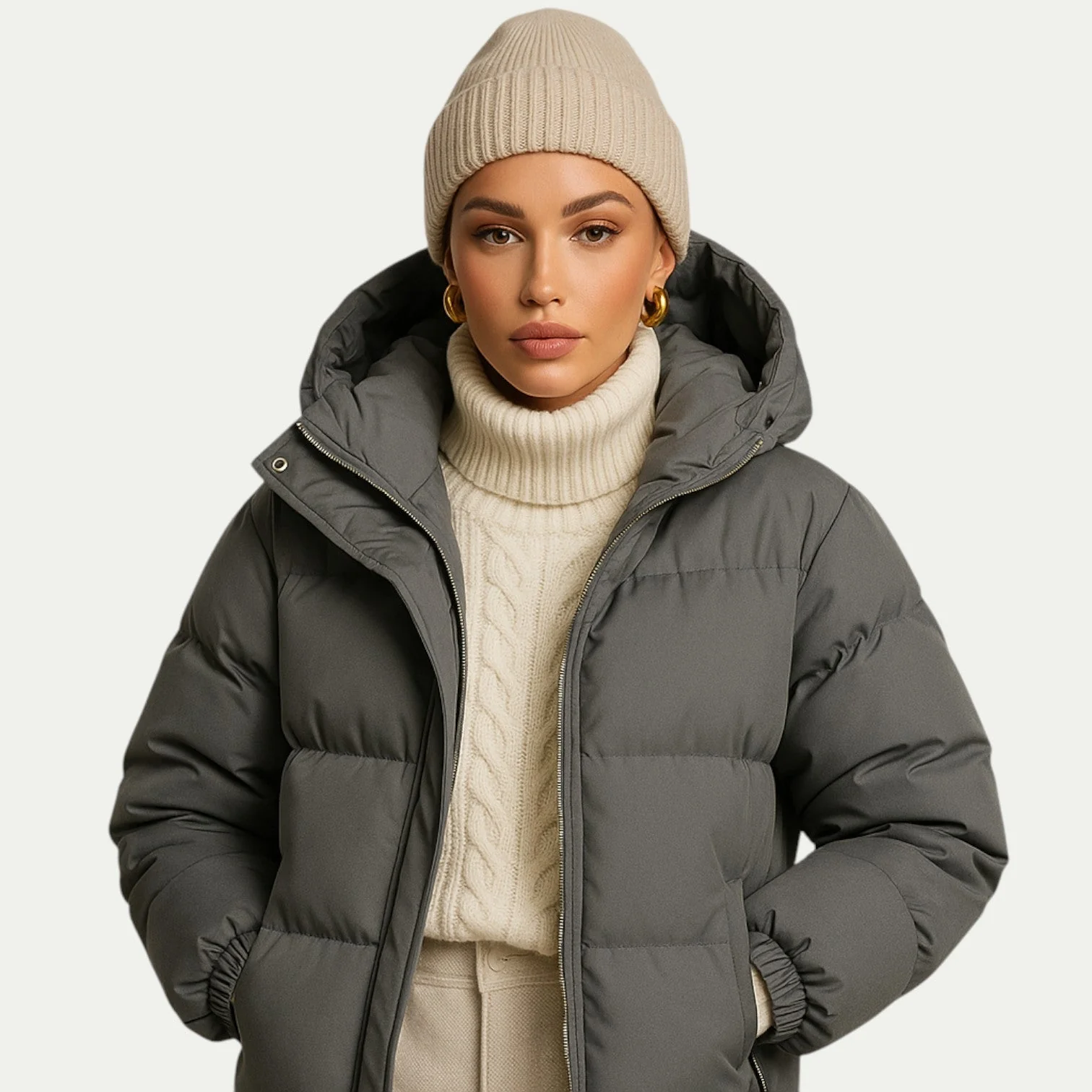 Ringo | Unisex down quilted jacket with hood and thermal insulation - Image 14