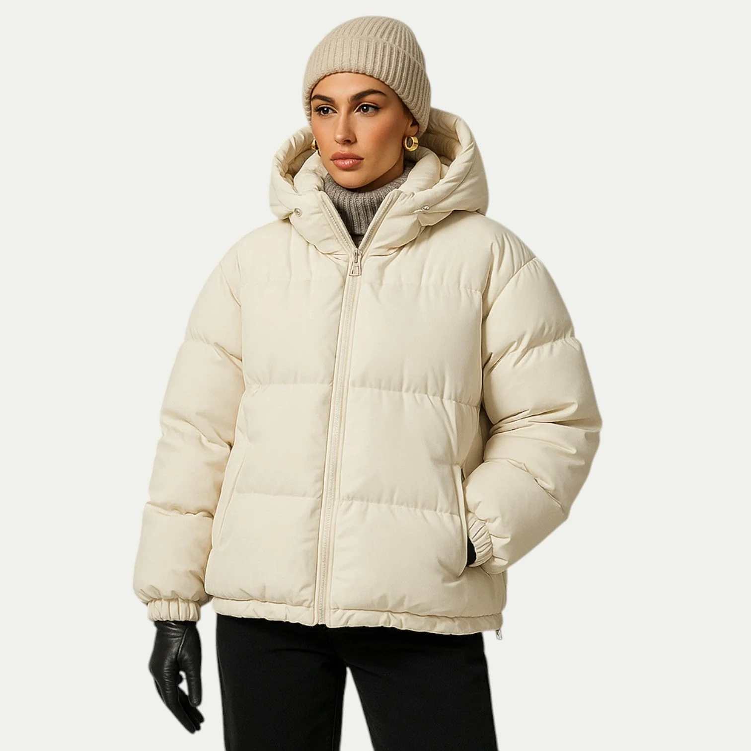 Ringo | Unisex down quilted jacket with hood and thermal insulation - Image 18