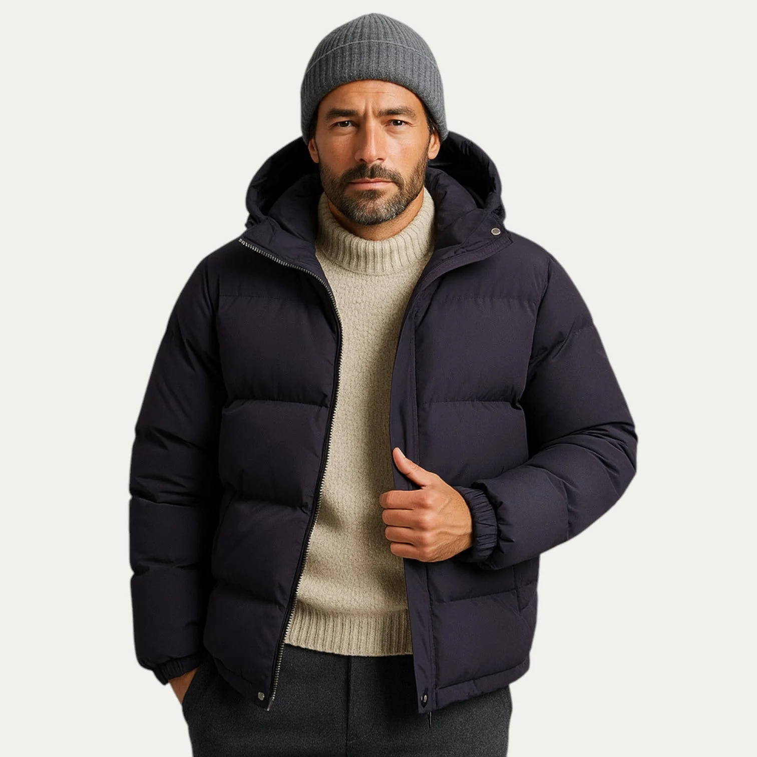 Ringo | Unisex down quilted jacket with hood and thermal insulation - Image 5