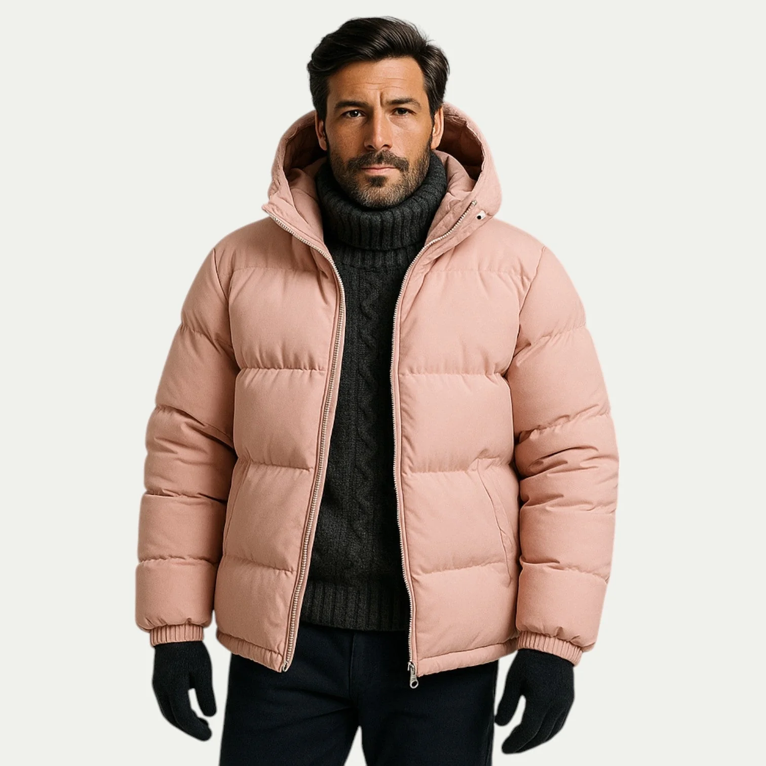 Ringo | Unisex down quilted jacket with hood and thermal insulation - Image 7