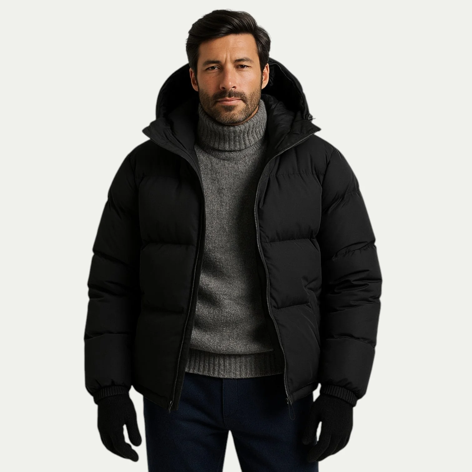 Ringo | Unisex down quilted jacket with hood and thermal insulation - Image 9