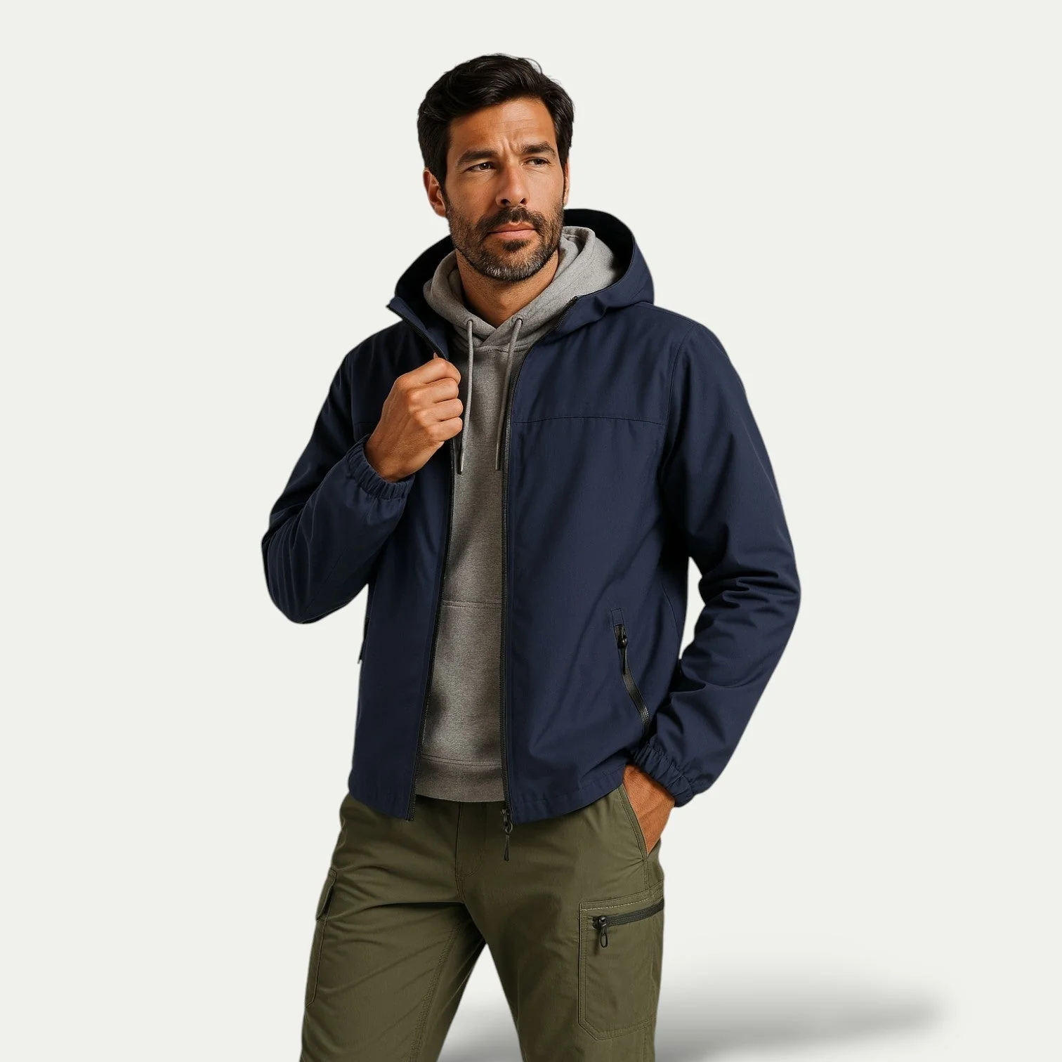 Rithwik | Water-repellent windbreaker jacket with hood - Image 6