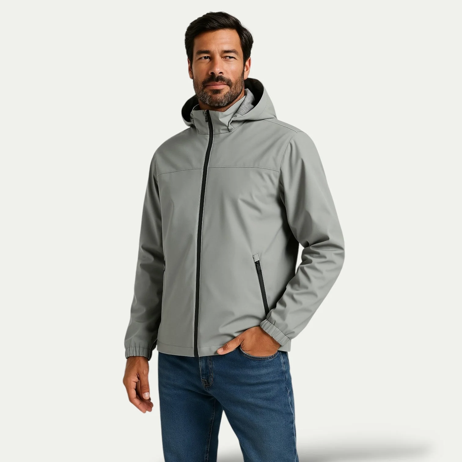 Rithwik | Water-repellent windbreaker jacket with hood - Image 7