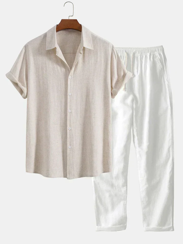 River | Linen blend shirt and straight pants set - Image 17