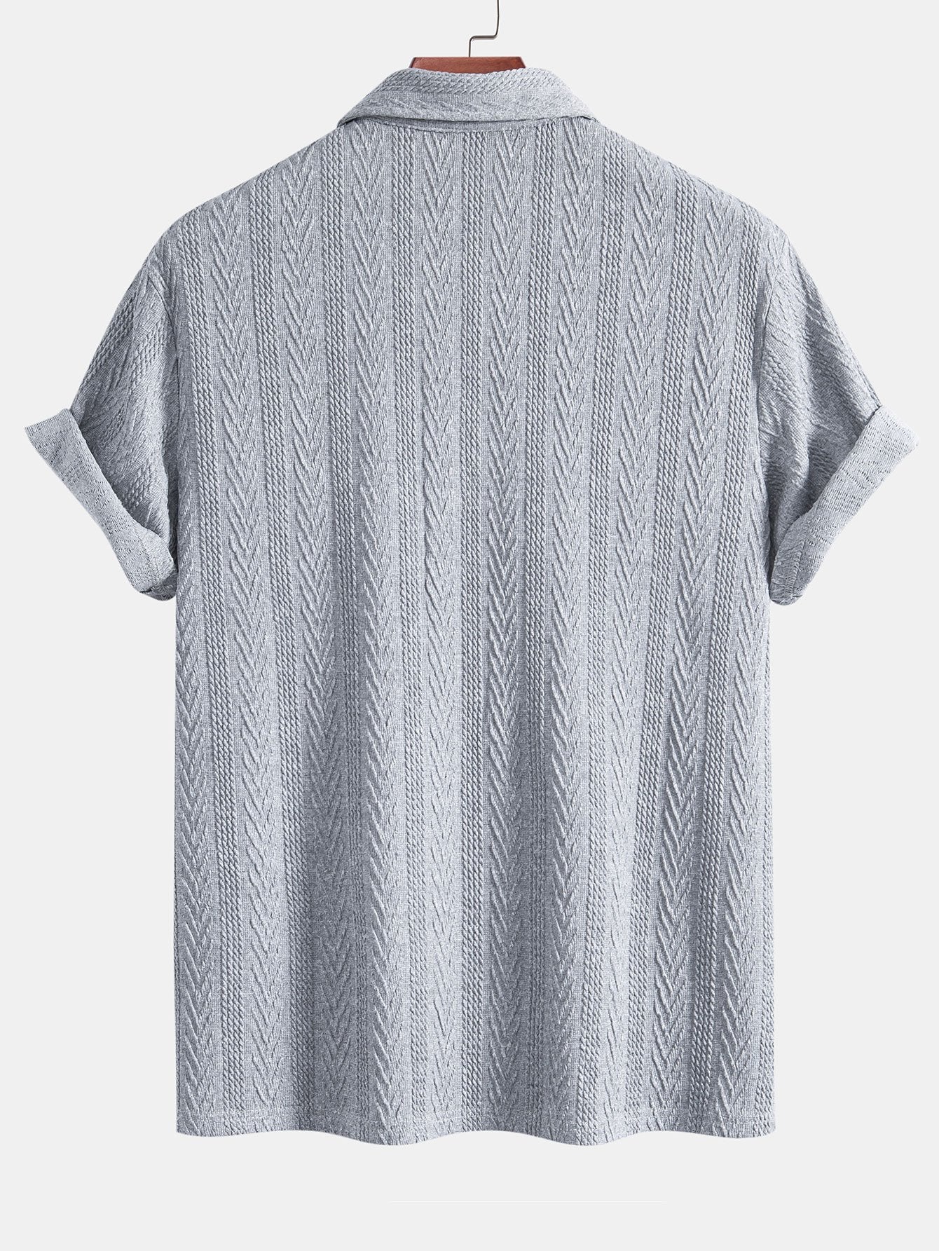 Robert | Knitted Geometric Jacquard Polo - Image 3