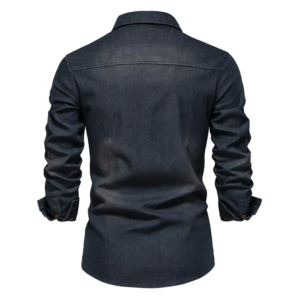 Roberto® | Men'S Stretch Cotton Denim Shirt - Image 2
