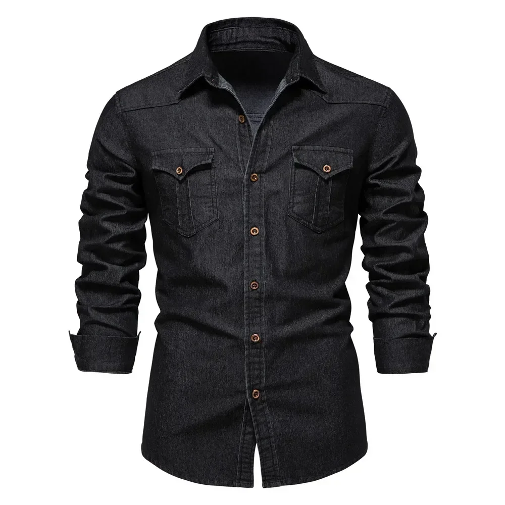 Roberto® | Men'S Stretch Cotton Denim Shirt - Image 5