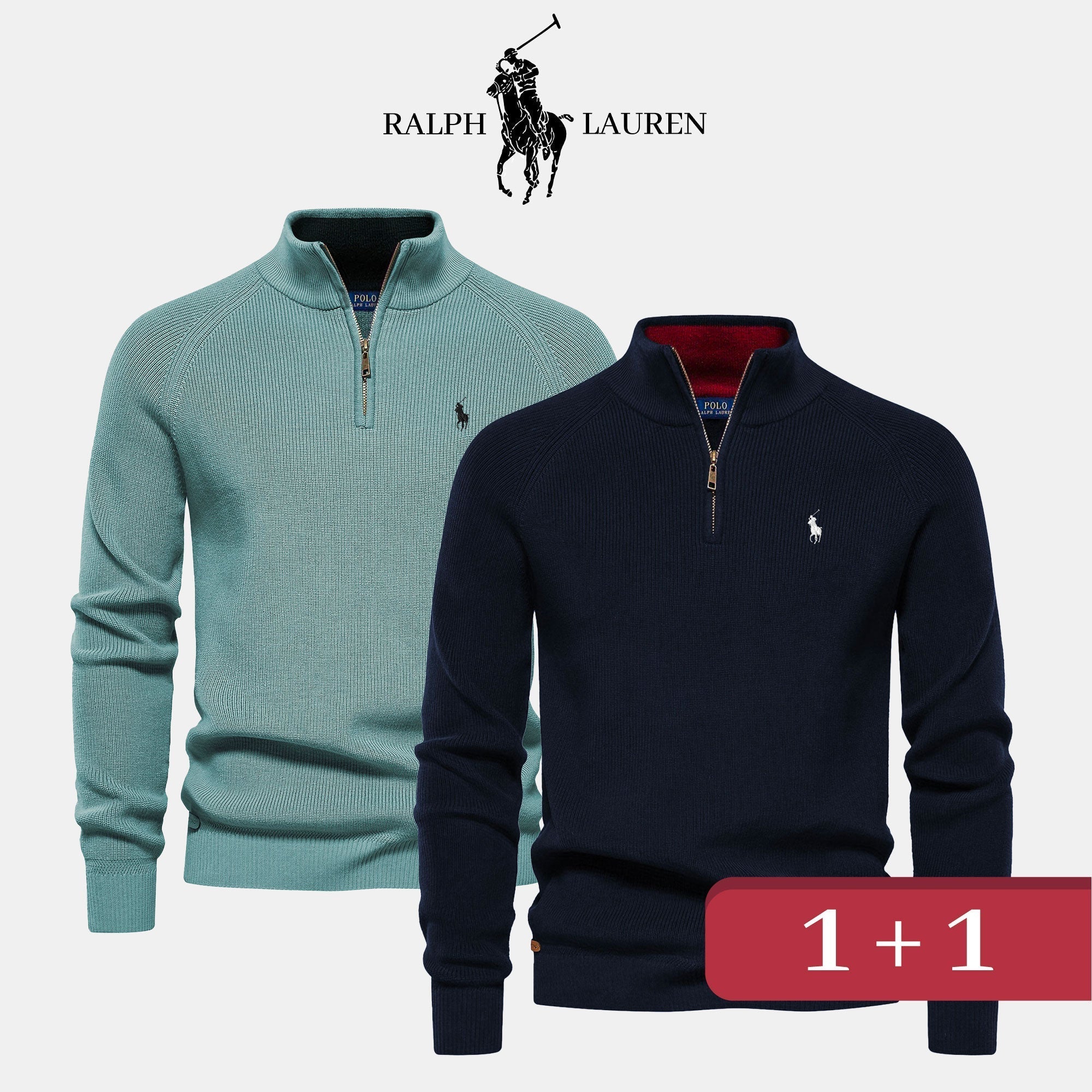 Roberto® | R&L 1+1 Zip Neck Sweater - Image 3